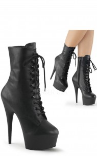 Pleaser - DELIGHT-1020BPU Platform Lace-Up Ankle Boot
