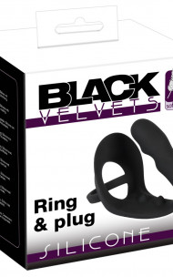 Black Velvets - Black Velvets Pierścień z korkiem analnym
