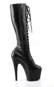 Pleaser - ADORE-2023PU PF Lace-up Stretch Knee Boot