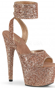 Pleaser - ADORE-791LG Platform Glitter Ankle Strap Sandal