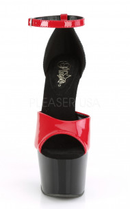 Pleaser - ADORE-789 Platform Two Tone Close Back Ankle Strap Sandal