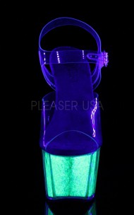 Pleaser - ADORE-708UVG PF Ankle Strap Sandal w/ Glitter Inserts