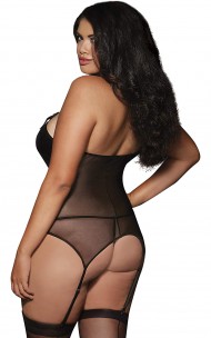 Dreamgirl - 10157X Black Bustier and G-String