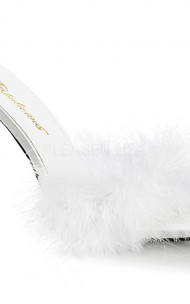 Pleaser - CLASSIQUE-01F Heel Marabou Fur Slipper