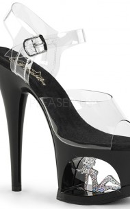 Pleaser - MOON-708TG Cut-Out PF Ankle Strap Sandal