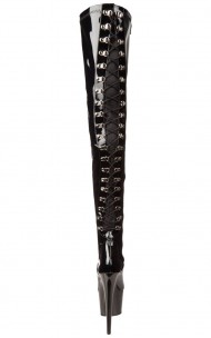 Pleaser - ADORE-3063 Platform Rear Lace-Up Stretch Thigh Boot
